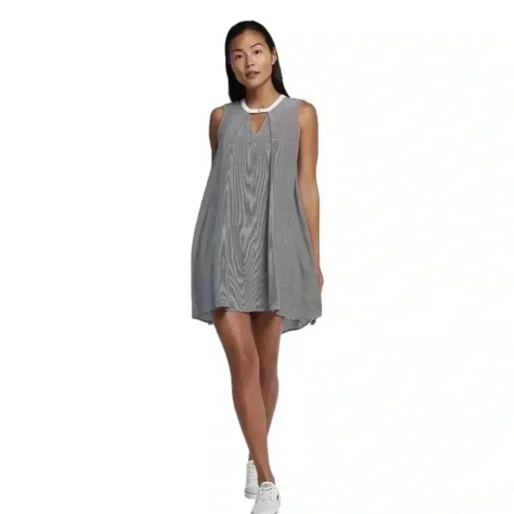 Hurley Mason Grey Stripe Twirl Swing Shift Dress Women’s Size XS